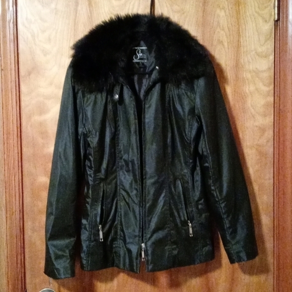 Vintage Sin Jacket faux fur collar  Small - Picture 8 of 13
